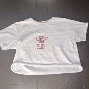 Pacsun White Cropped T-Shirt